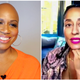 A screengrab of U.S. Representative Ayanna Pressley as she participates in Supercharge: Women All In, a virtual day of action hosted by Supermajority, on September 26, 2020; Tracee Ellis Ross speaks during the GCAPP EmPOWER Party & 25th Anniversary Virtual Event on November 12, 2020.